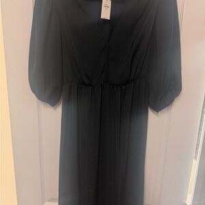 GAP Black Puff Sleeve Dress NWT